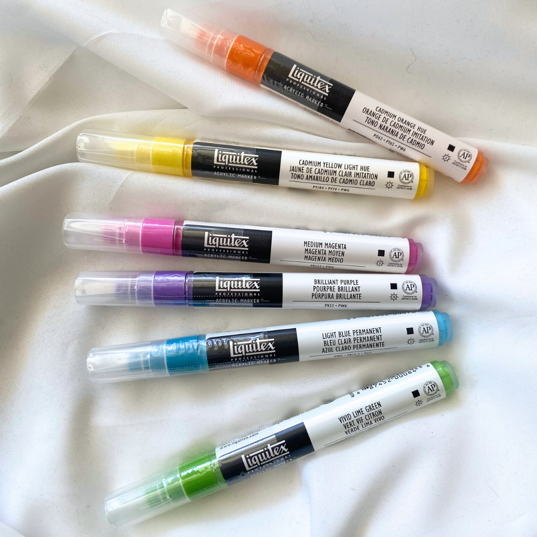 Liquitex Acrylic Marker Set, 6-piece Vibrants