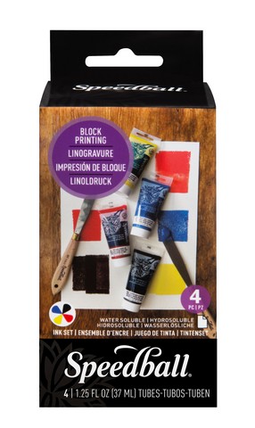 Speedball Block Printing Ink Set, 4-Color