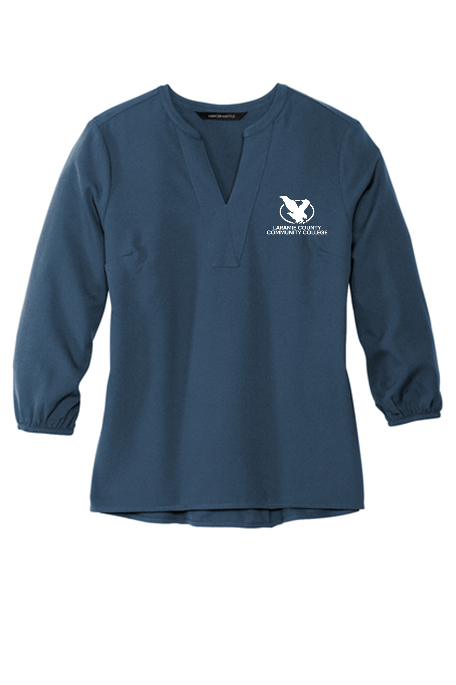 Laramie County Community College Ladies Stretch Crepe 3/4-Sleeve Blouse