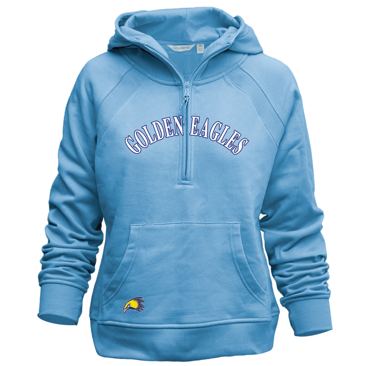 Golden Eagles Ladies Half Zip Hooded Sweatshirt