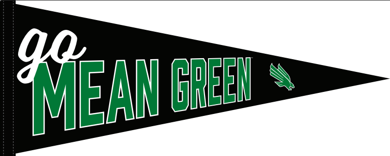 GO MEAN GREEN PENNANT