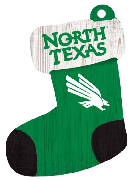 UNT STOCKING ORNAMENT