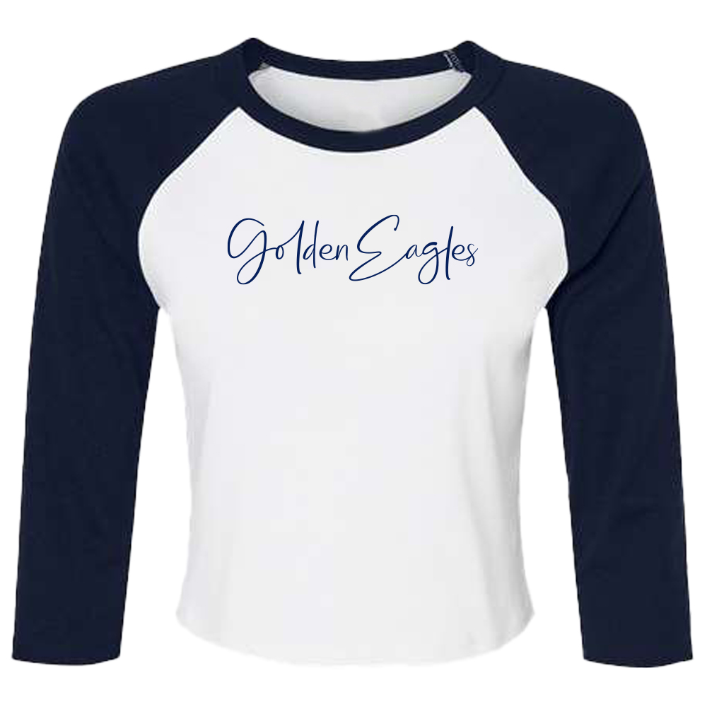 Golden Eagles Ladies 3/4 Raglan Sleeve Baby Tee