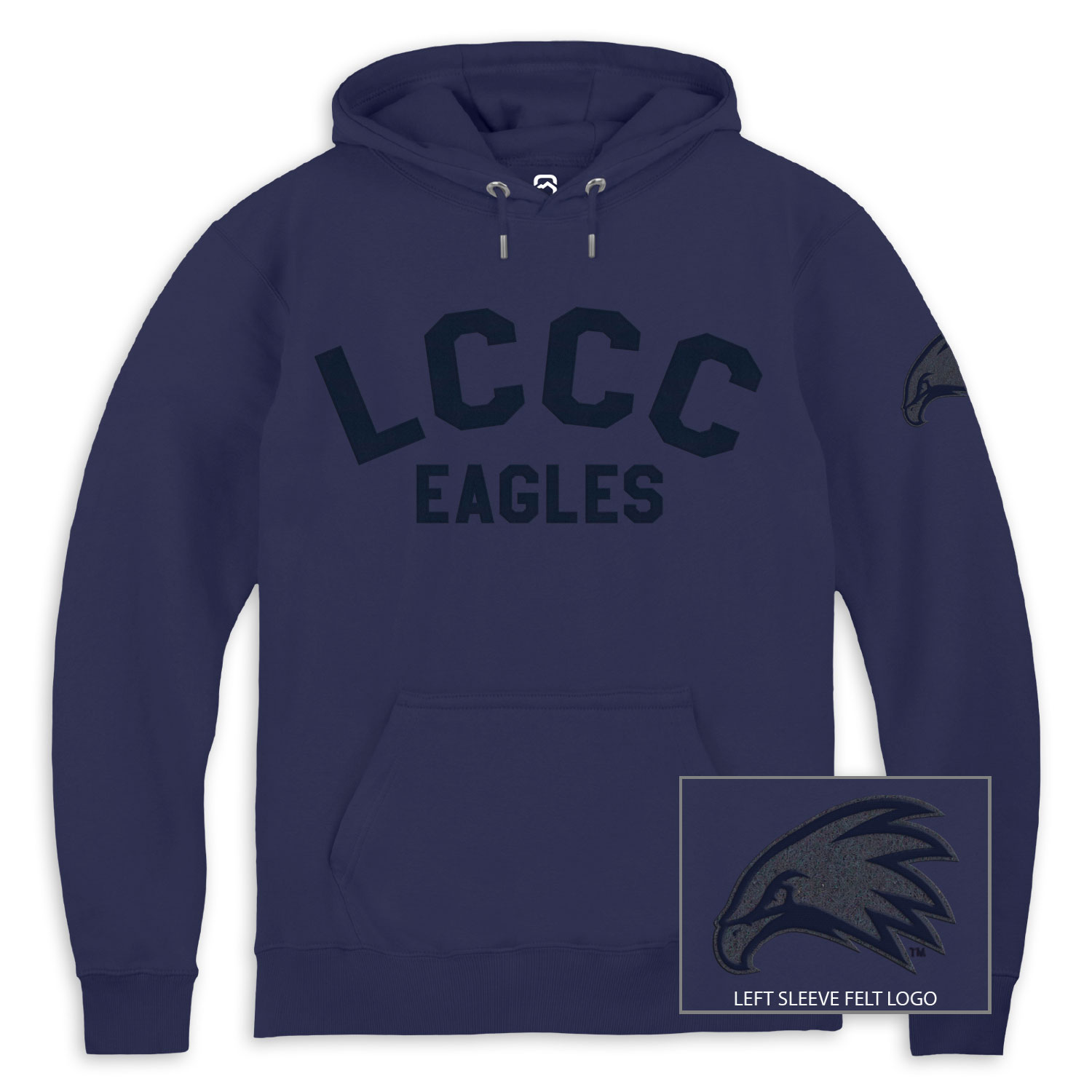 LCCC Eagles Heavyweight Fleece Hooded Sweatshirt