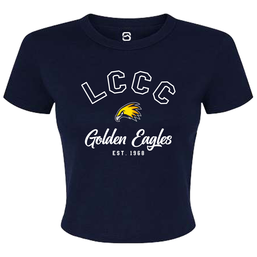 LCCC Golden Eagles Ladies Micro Rib Baby Tee