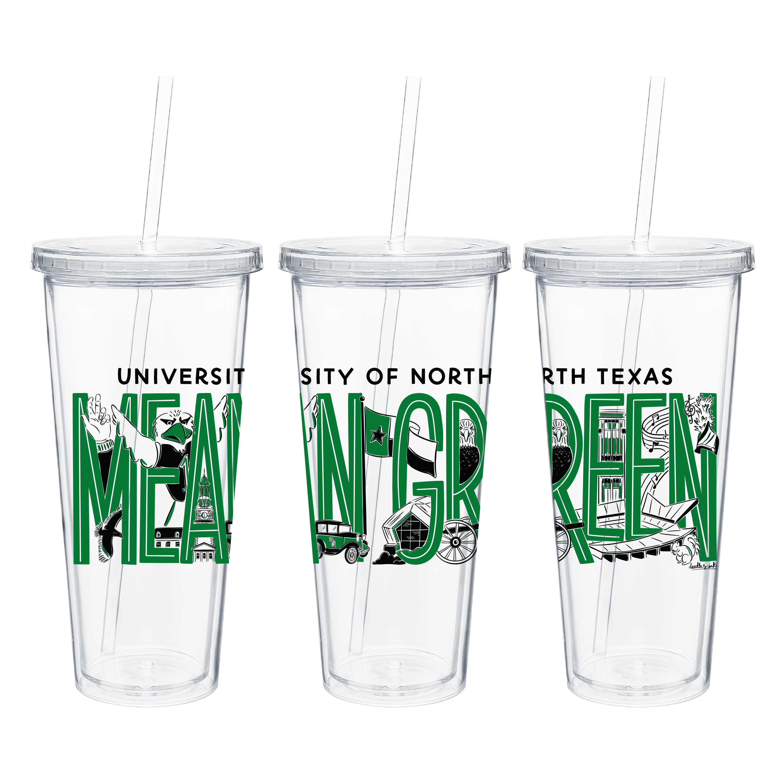 UNT COLLAGE TUMBLER