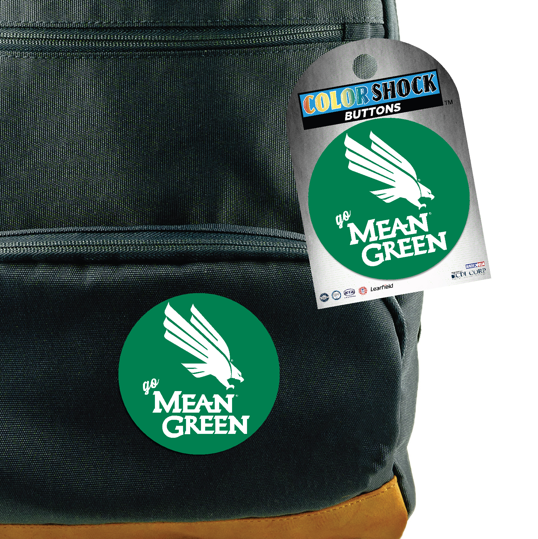 GO MEAN GREEN BUTTON
