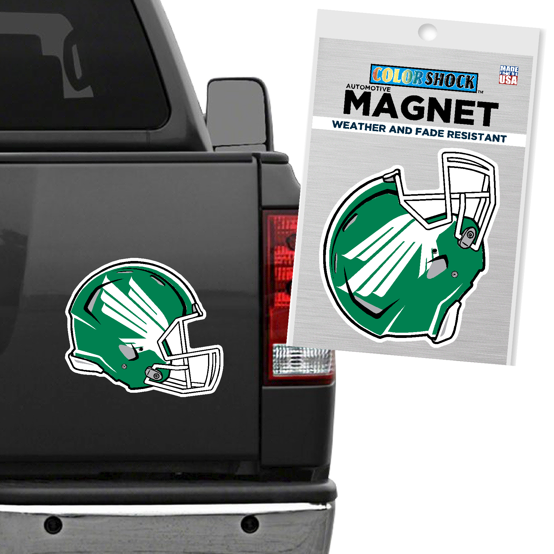 UNT FOOTBALL HELMET CAR MAGNET