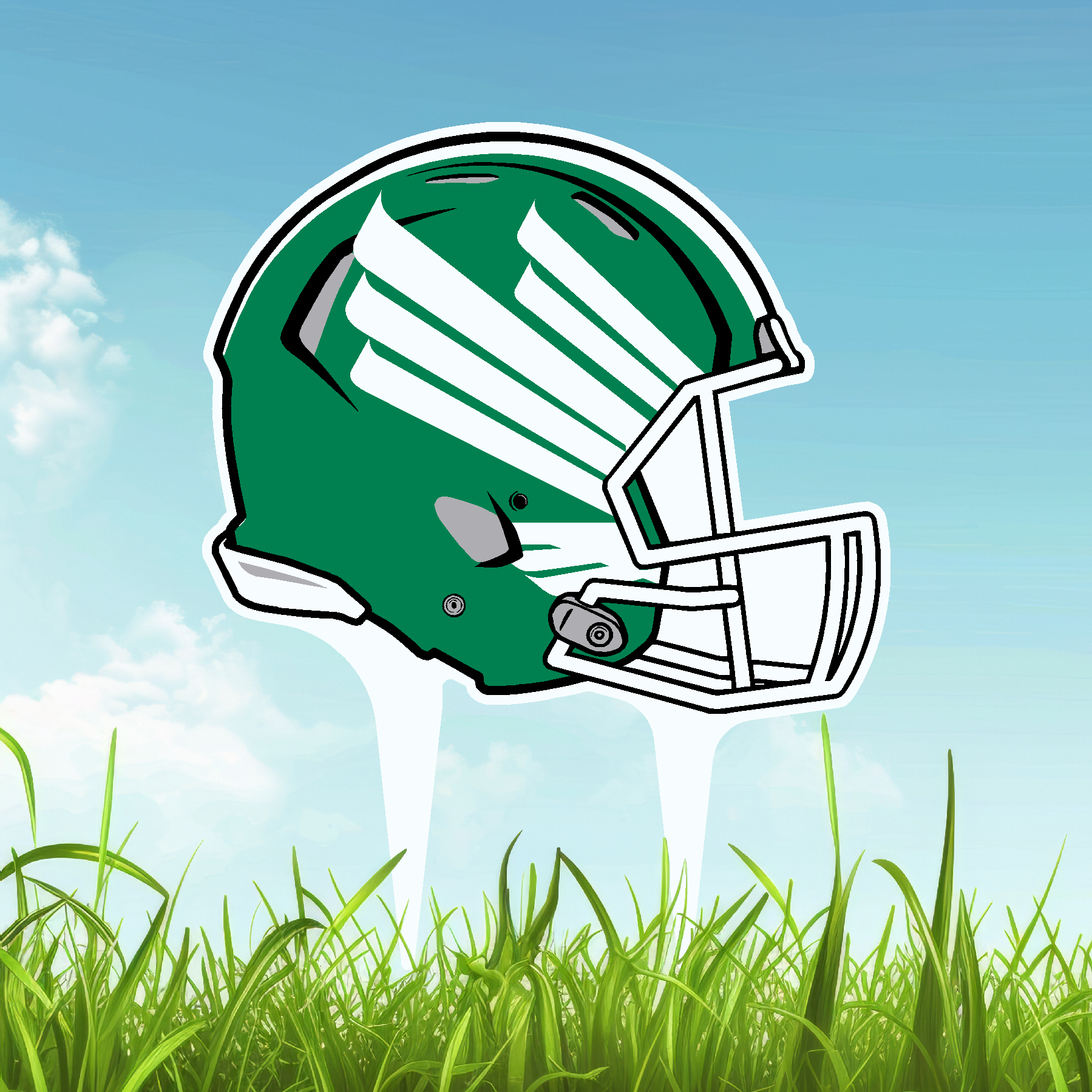 UNT FOOTBALL HELMET GARDEN STAKE