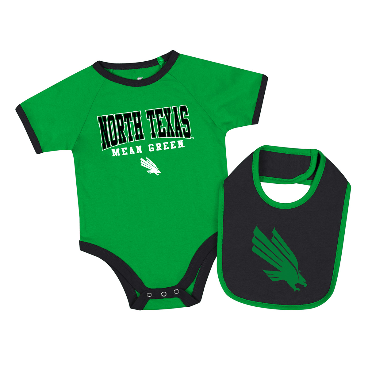 NORTH TEXAS MEAN GREEN ONESIE SET