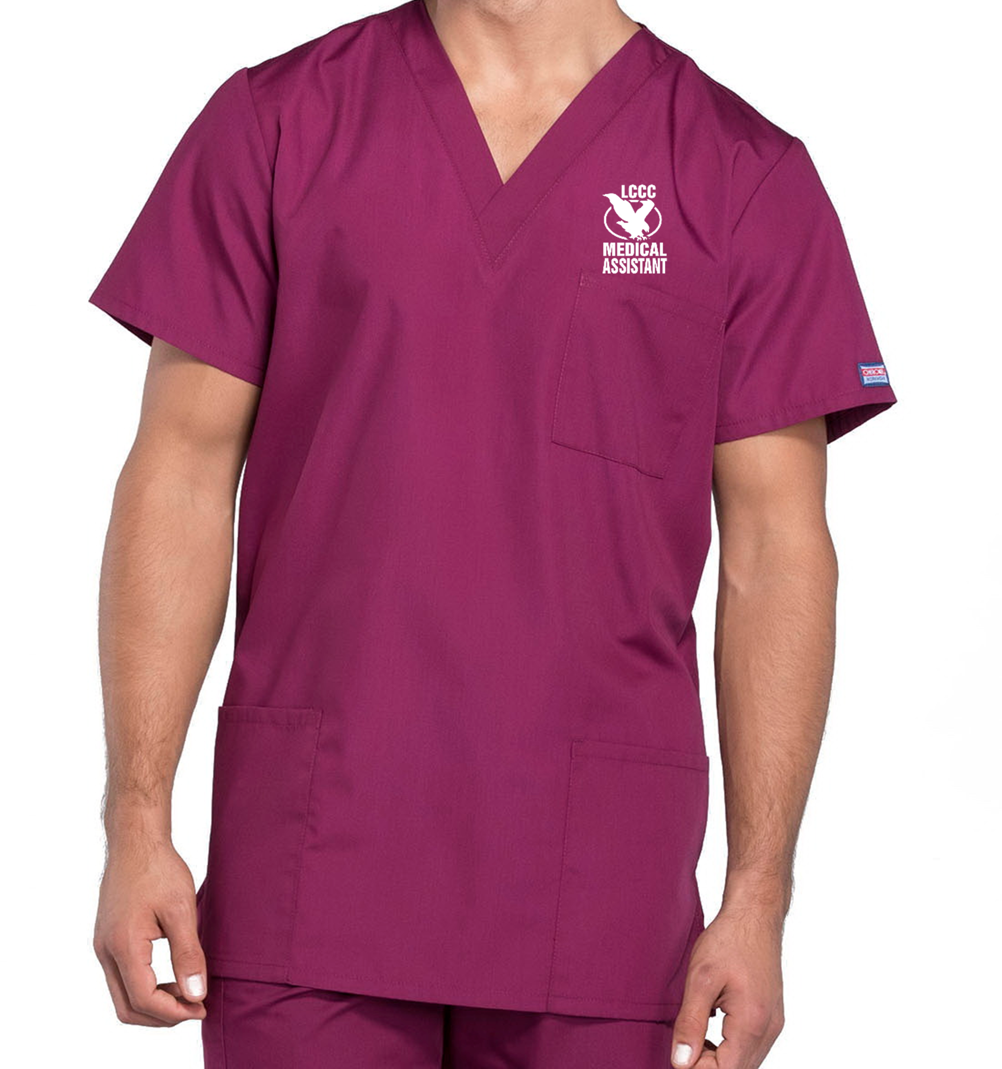 LCCC Medical Assistant - Unisex 3-Pocket V-Neck Scrub Top