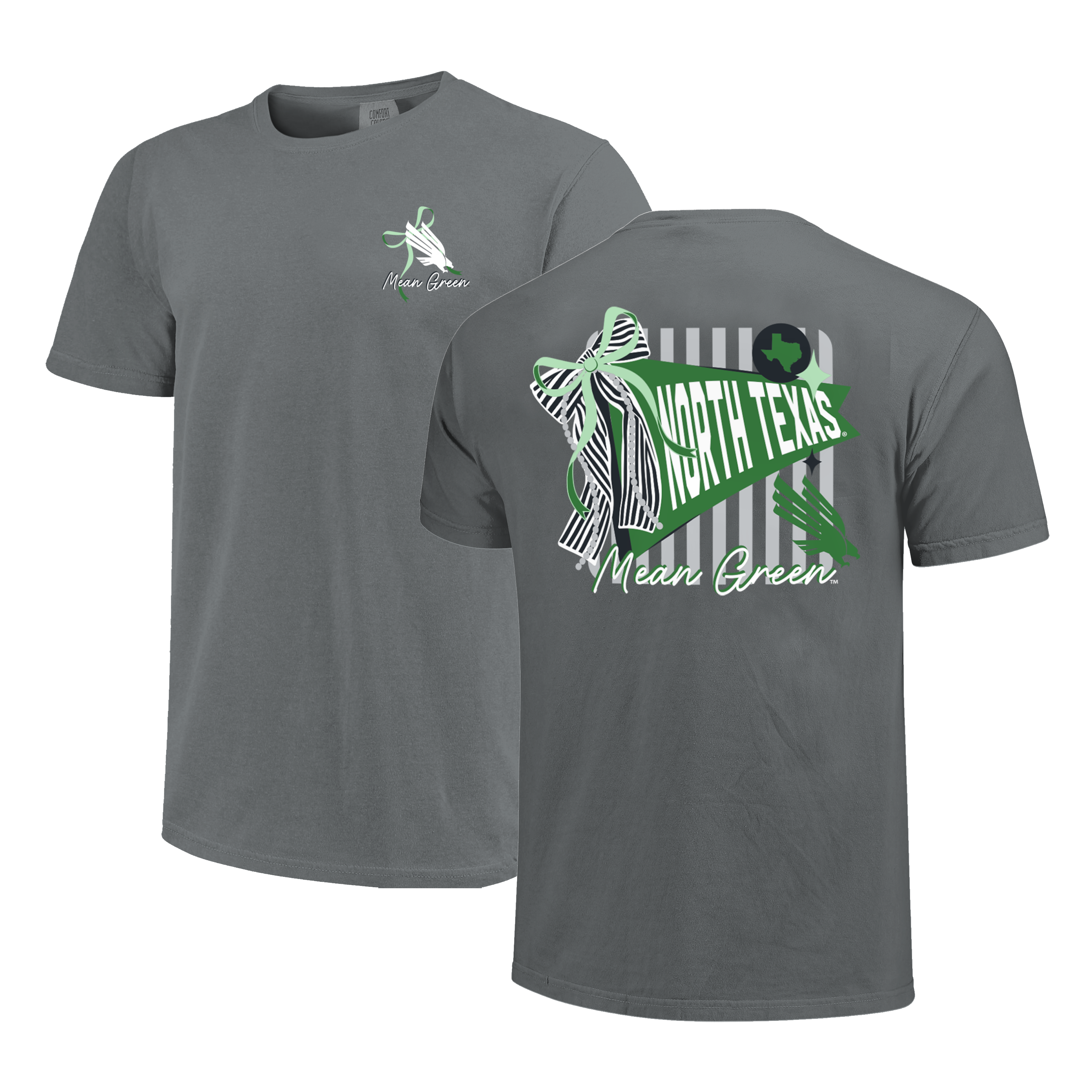 UNT PENNANT STRIPES TEE