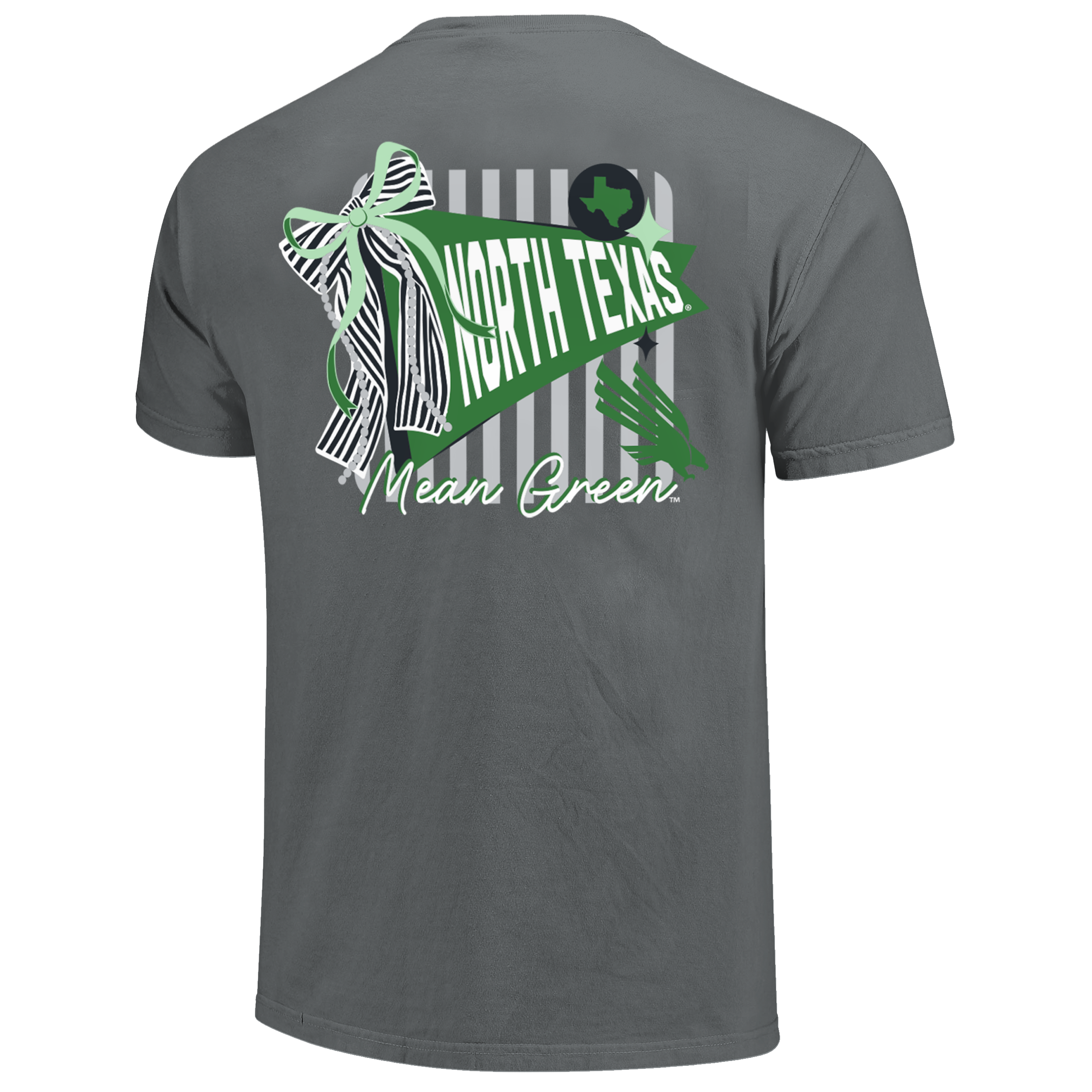 UNT PENNANT STRIPES TEE