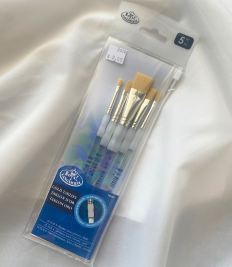 Soft Grip Short Handle Brush Set, 5-piece