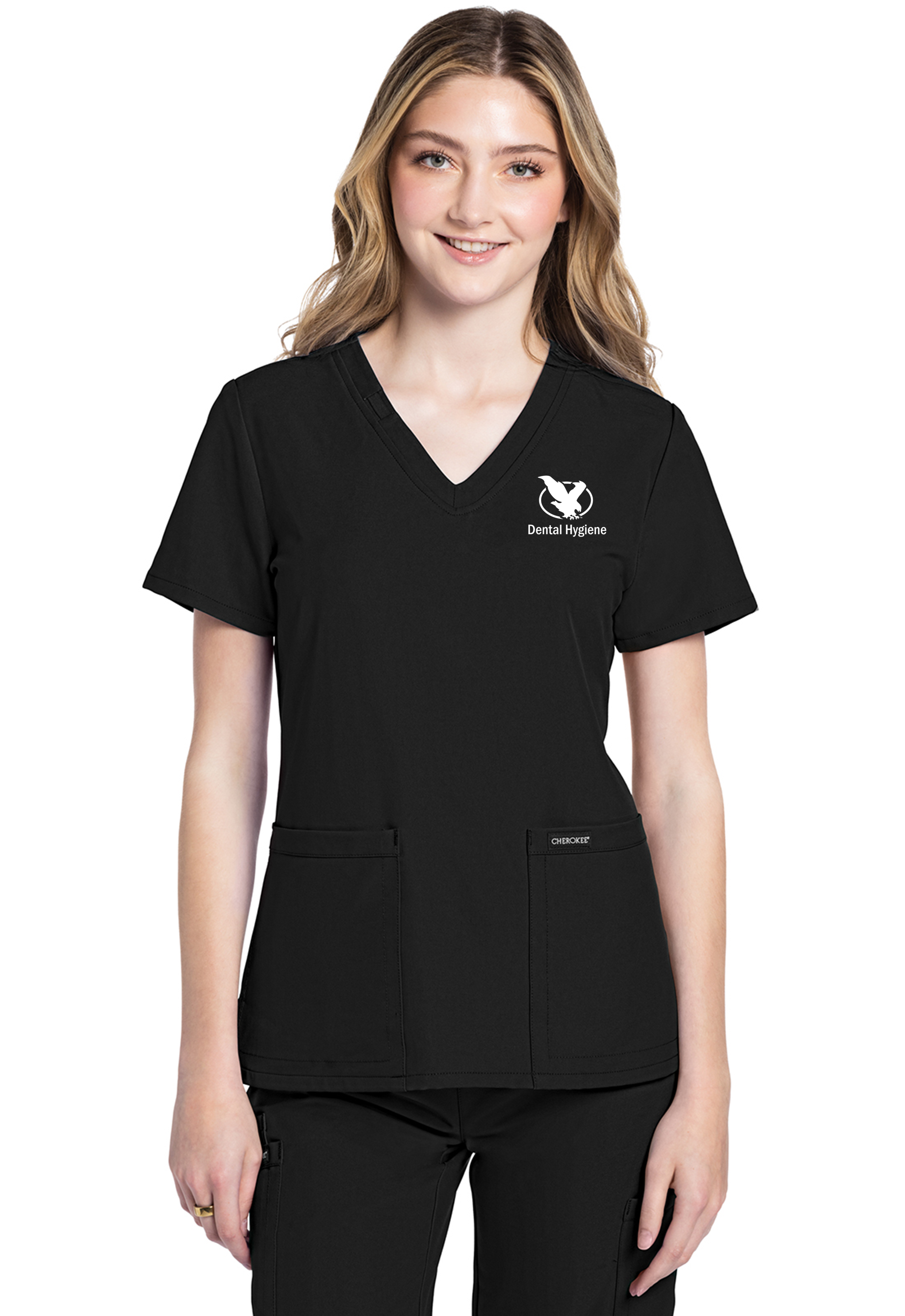 LCCC Dental Hygiene - 2-Pocket V-Neck Scrub Top