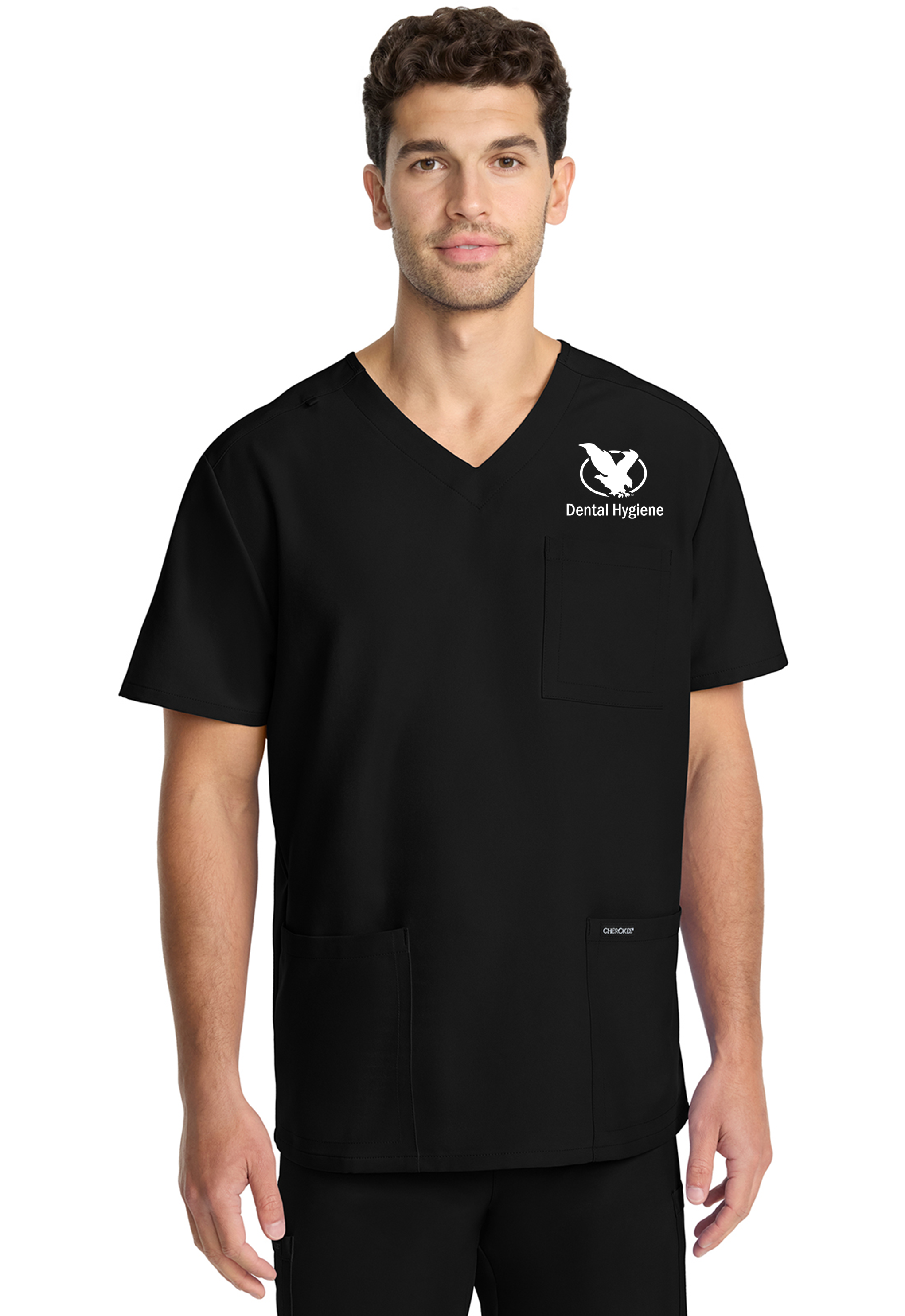 LCCC Dental Hygiene - Men's 3-Pocket V-Neck Top
