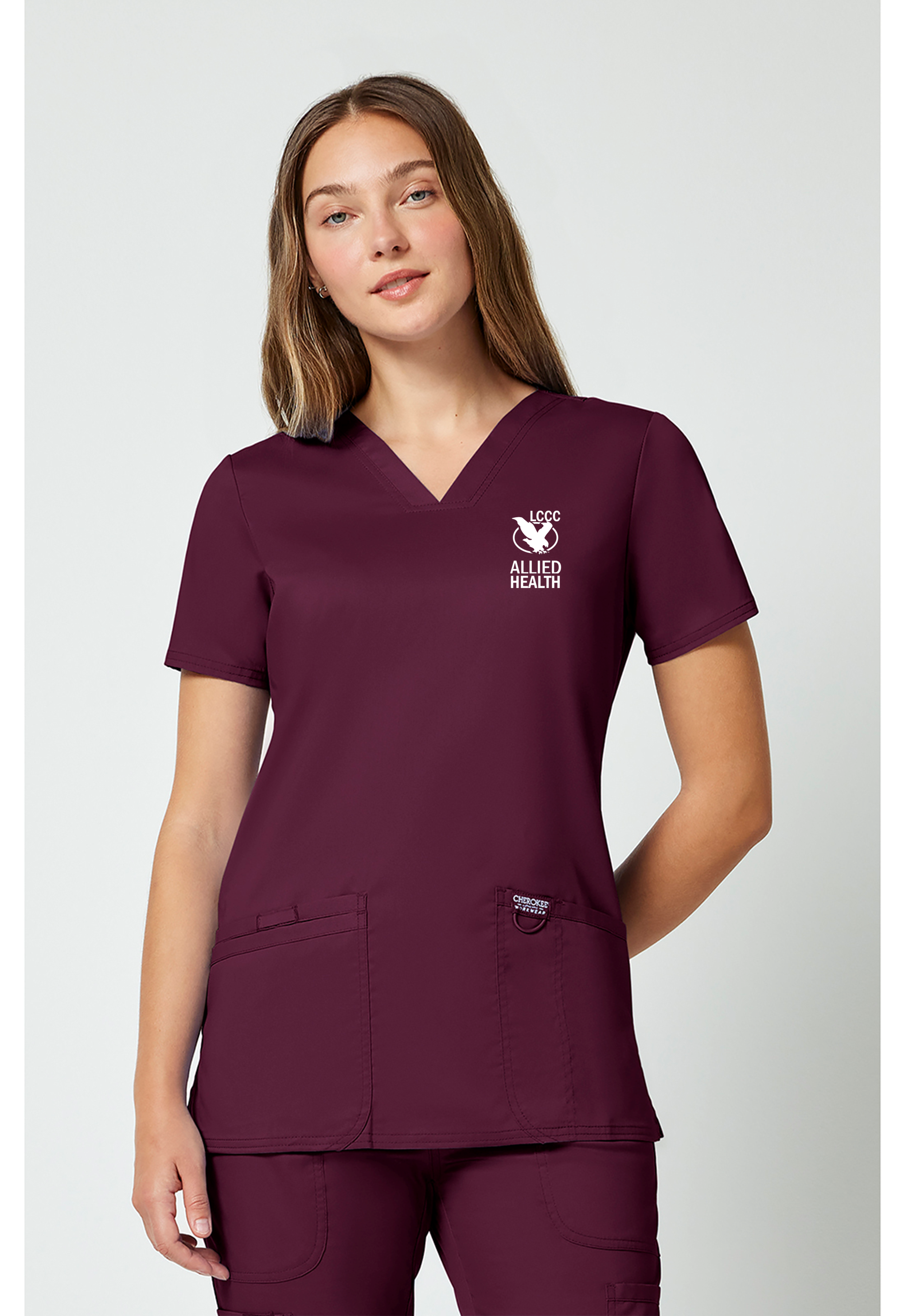 LCCC Allied Health - 3-Pocket V-Neck Scrub Top