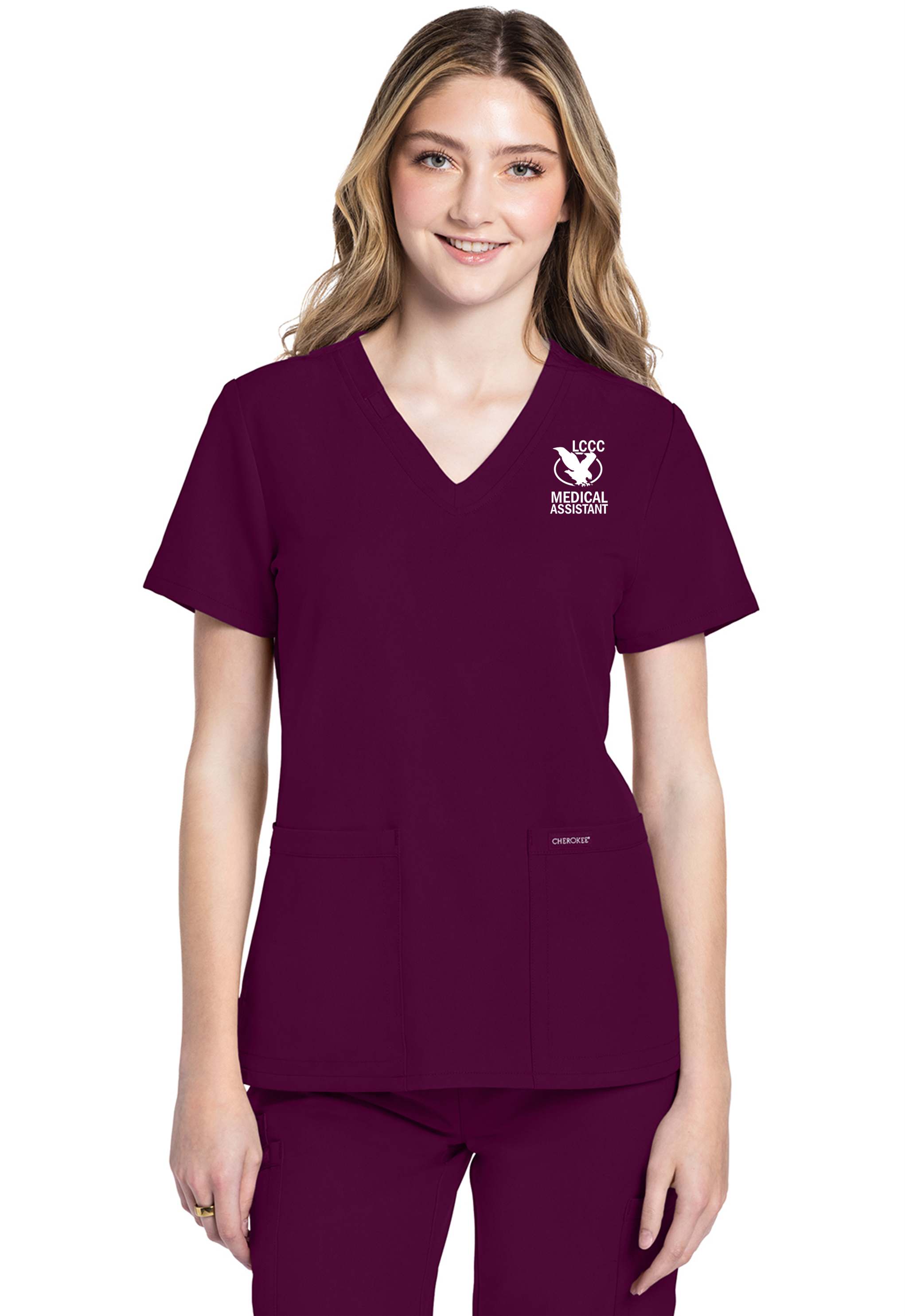 LCCC Medical Assistant - 2-Pocket V-Neck Scrub Top