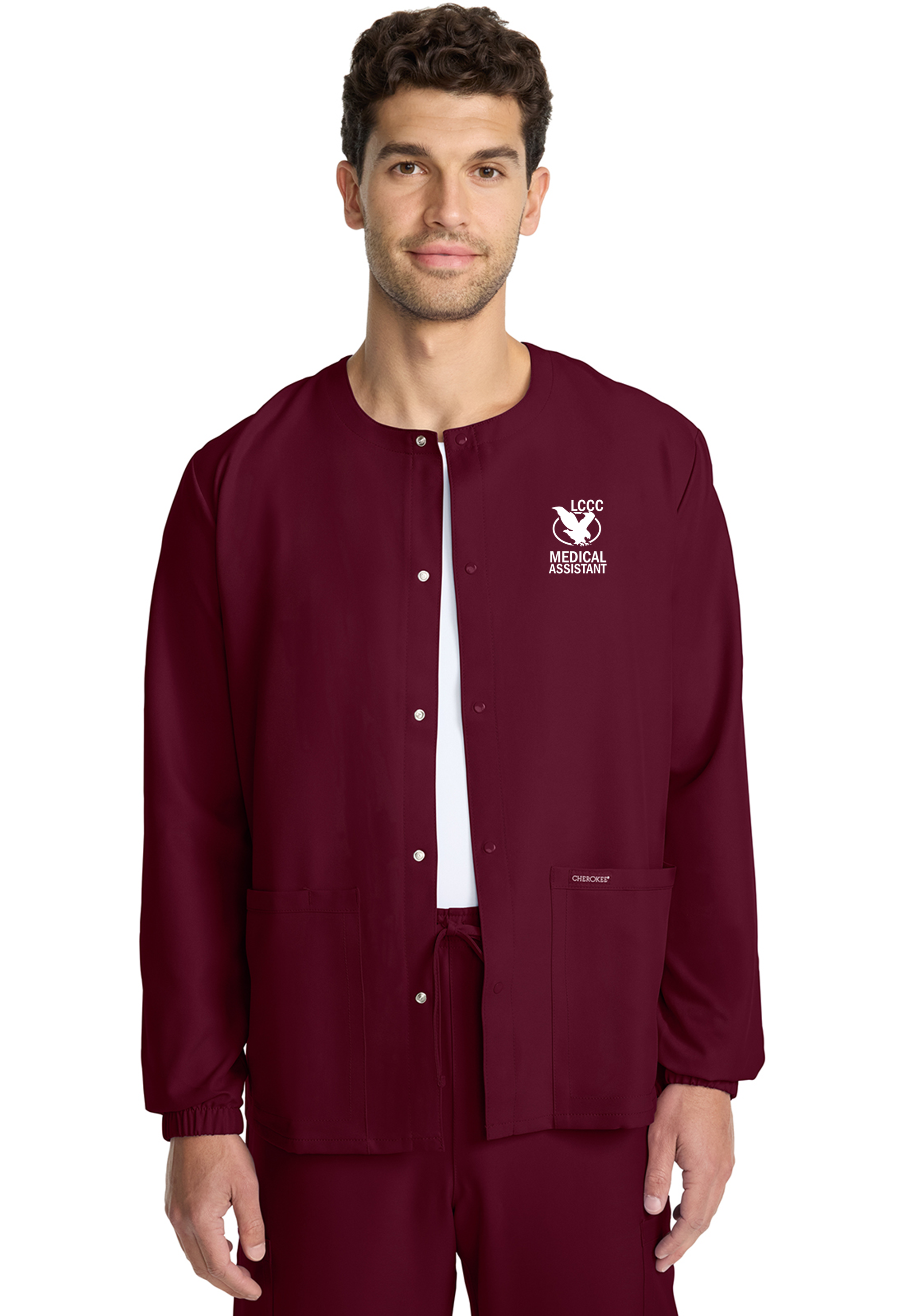 LCCC Medical Assistant - Unisex Snap Front Warm Up Jacket