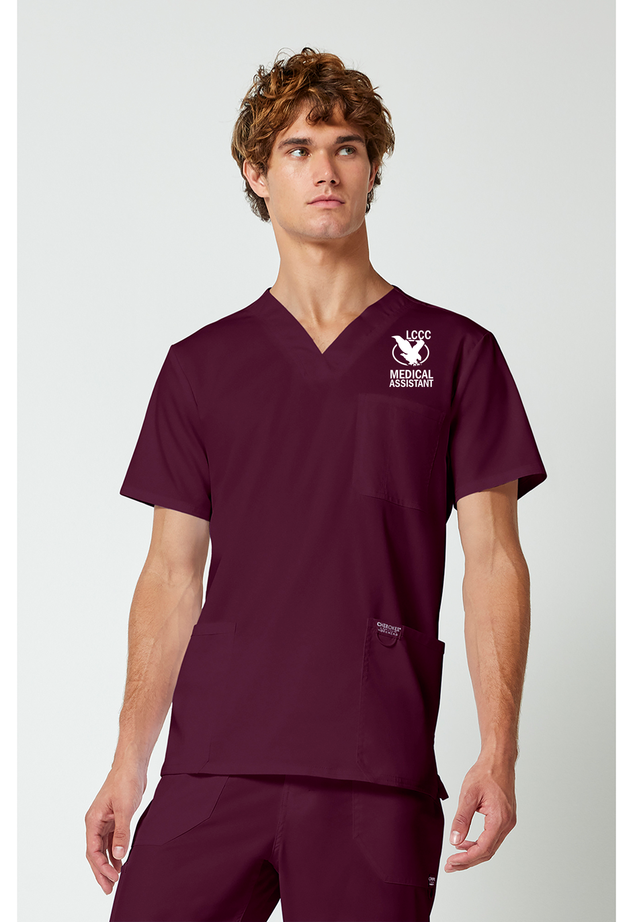 LCCC Medical Assistant - Men’s 3-Pocket V-Neck Scrub Top