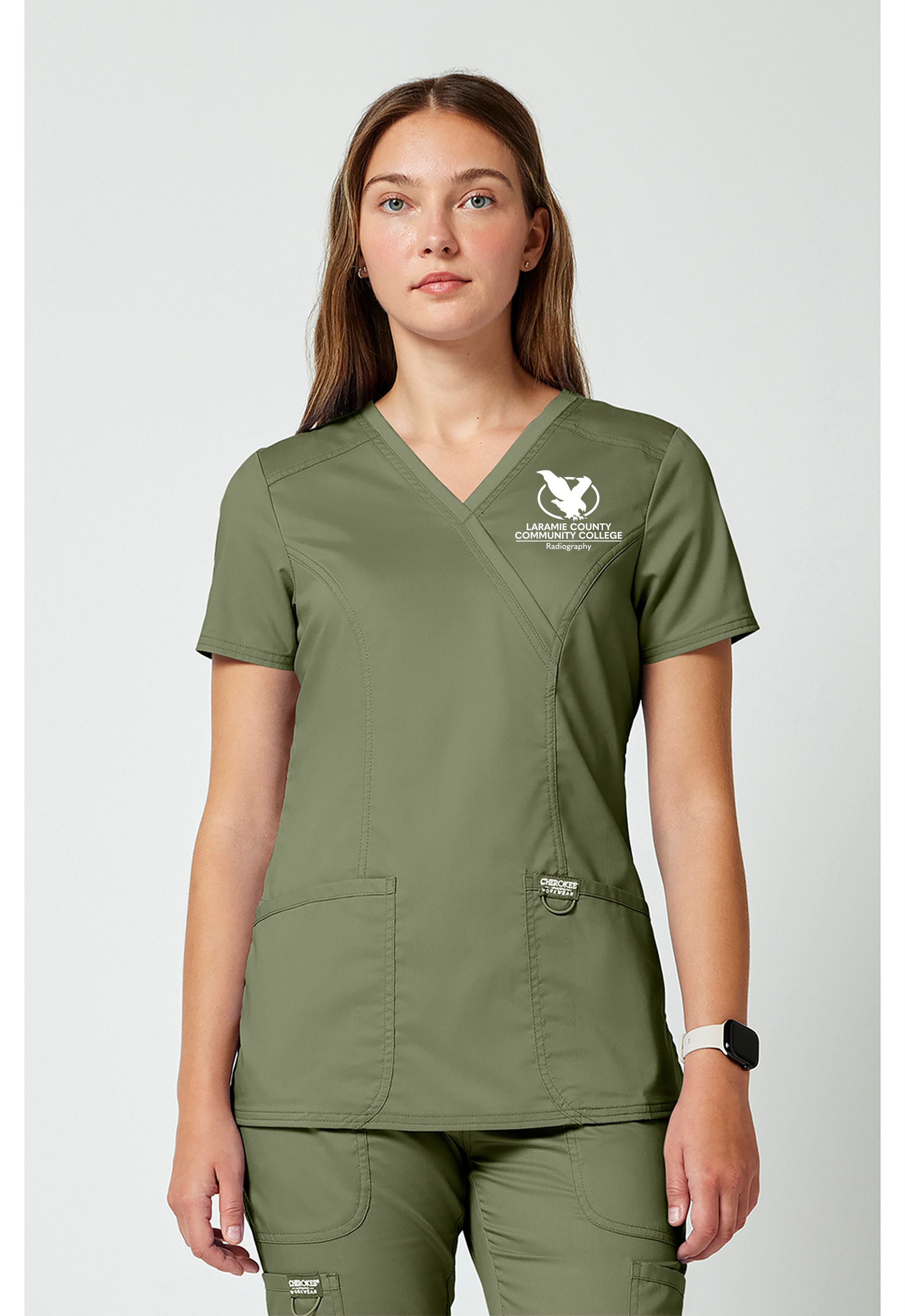 LCCC Radiography - 3-Pocket Mock Wrap Scrub Top