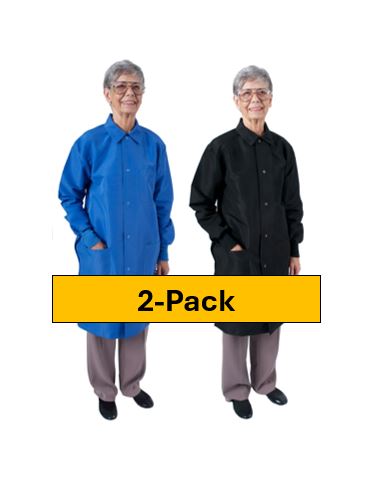 LCCC Dental Hygiene - 41" Unisex Snap Front Lab Coats (2 Pack)