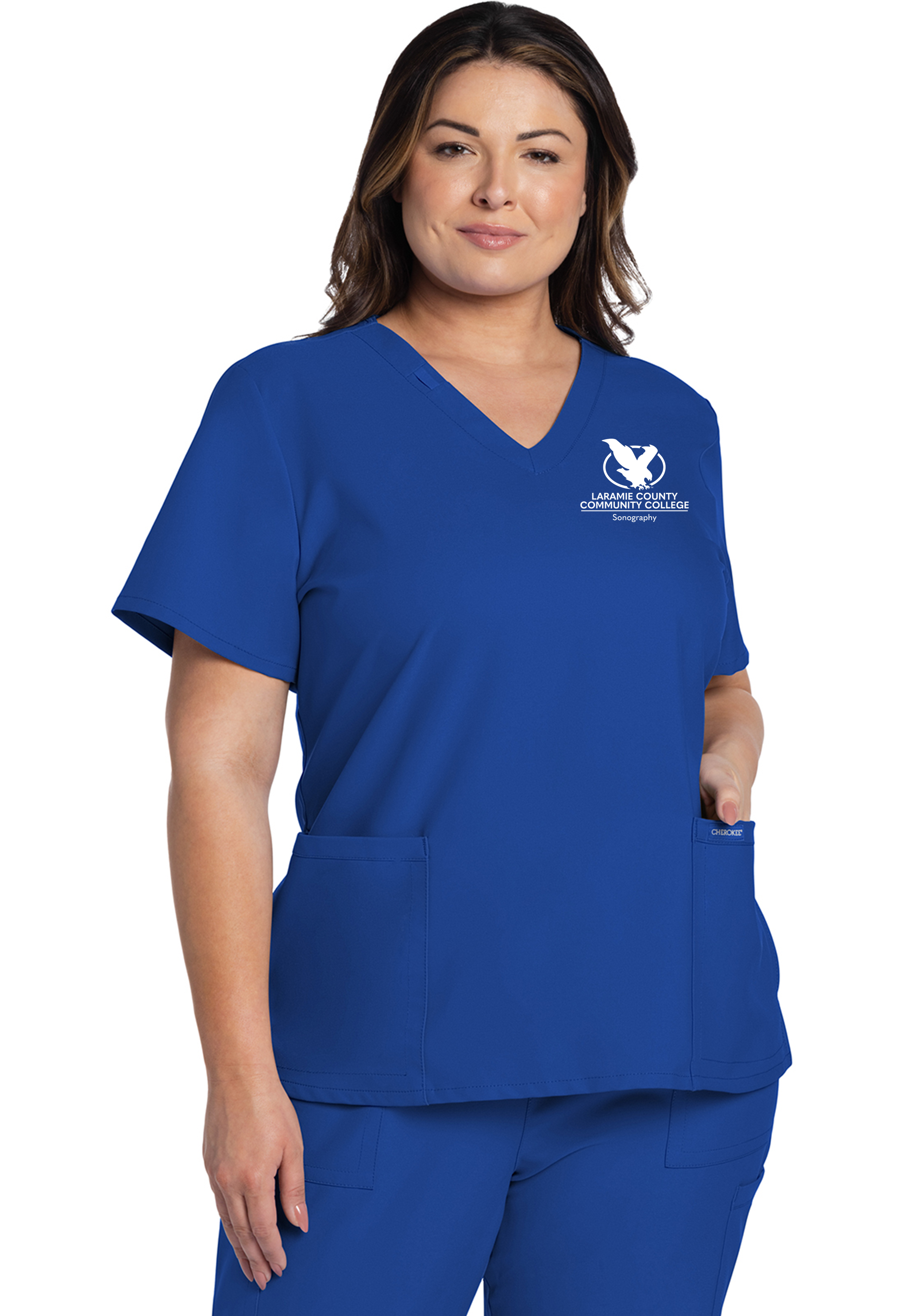 LCCC Sonography - 2-Pocket V-Neck Scrub Top
