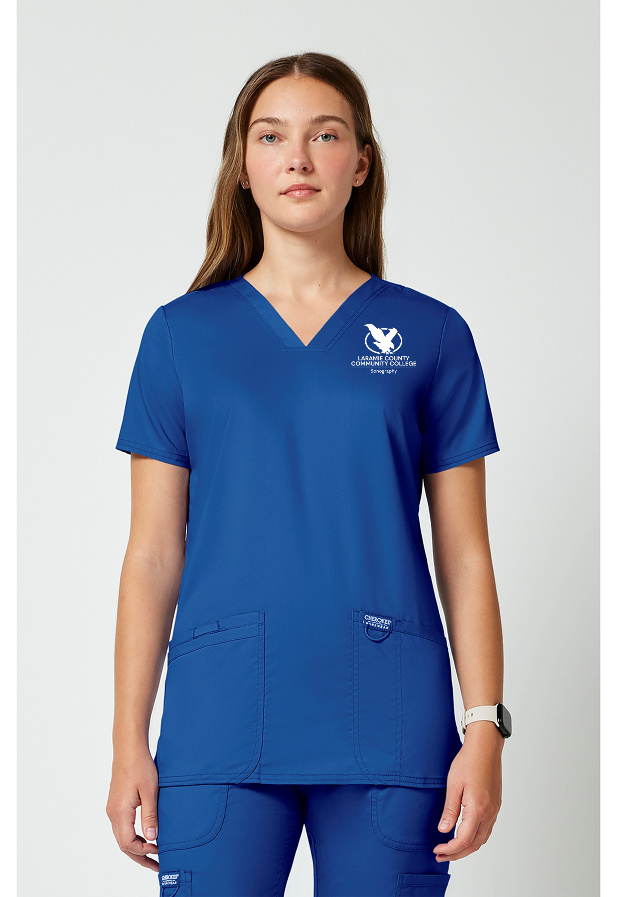 LCCC Sonography - 3-Pocket V-Neck Scrub Top