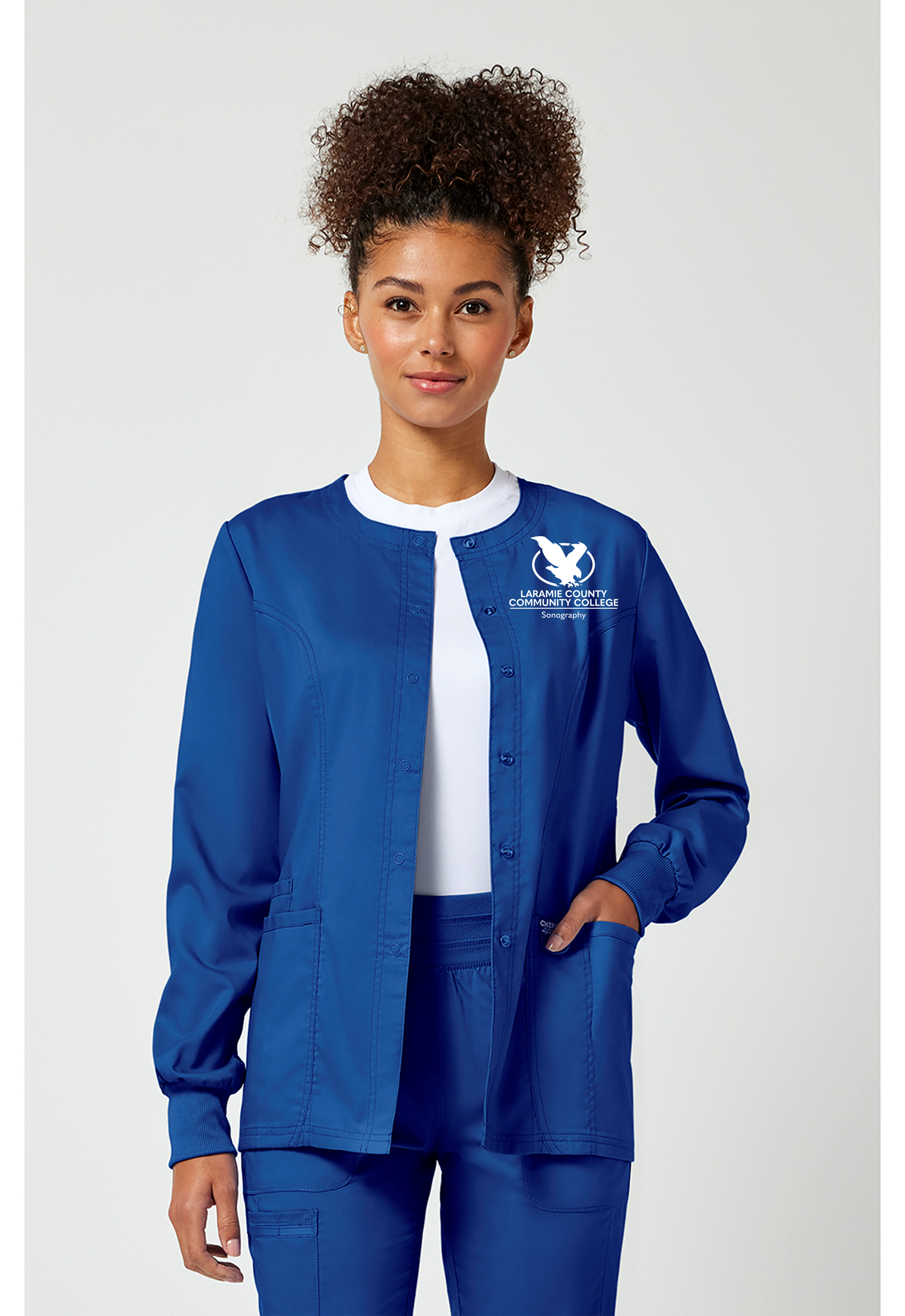 LCCC Sonography - 3-Pocket Snap Front Warm Up Jacket