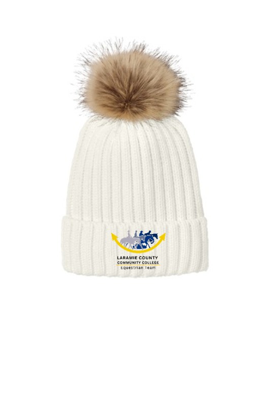 LCCC Equestrian Team Fundraiser - Faux Fur Pom Beanie