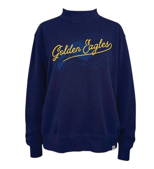Golden Eagles Ladies Mock Neck Crew Sweatshirt