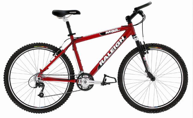 Bicycling Icon Raleigh Mountain Bike M60 Red Raleigh Mountain Bike
