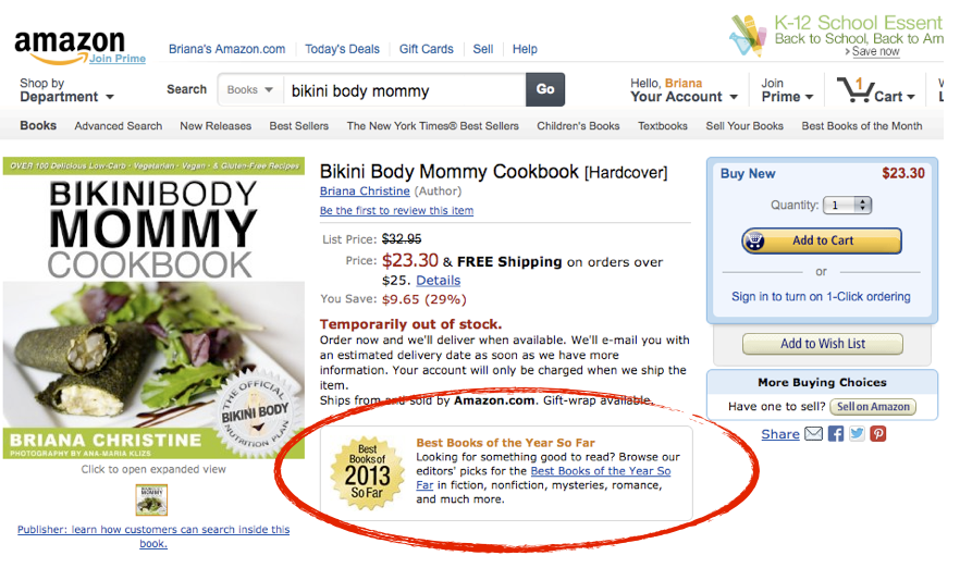 Bikini Body mommy cookbook Best book of 2013