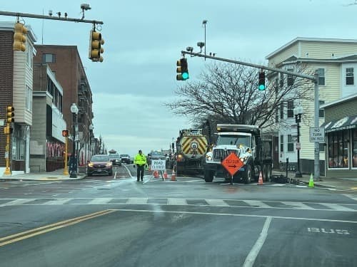 Cops at a construction site