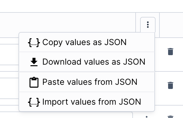 export, import, copy and paste repeating grid values