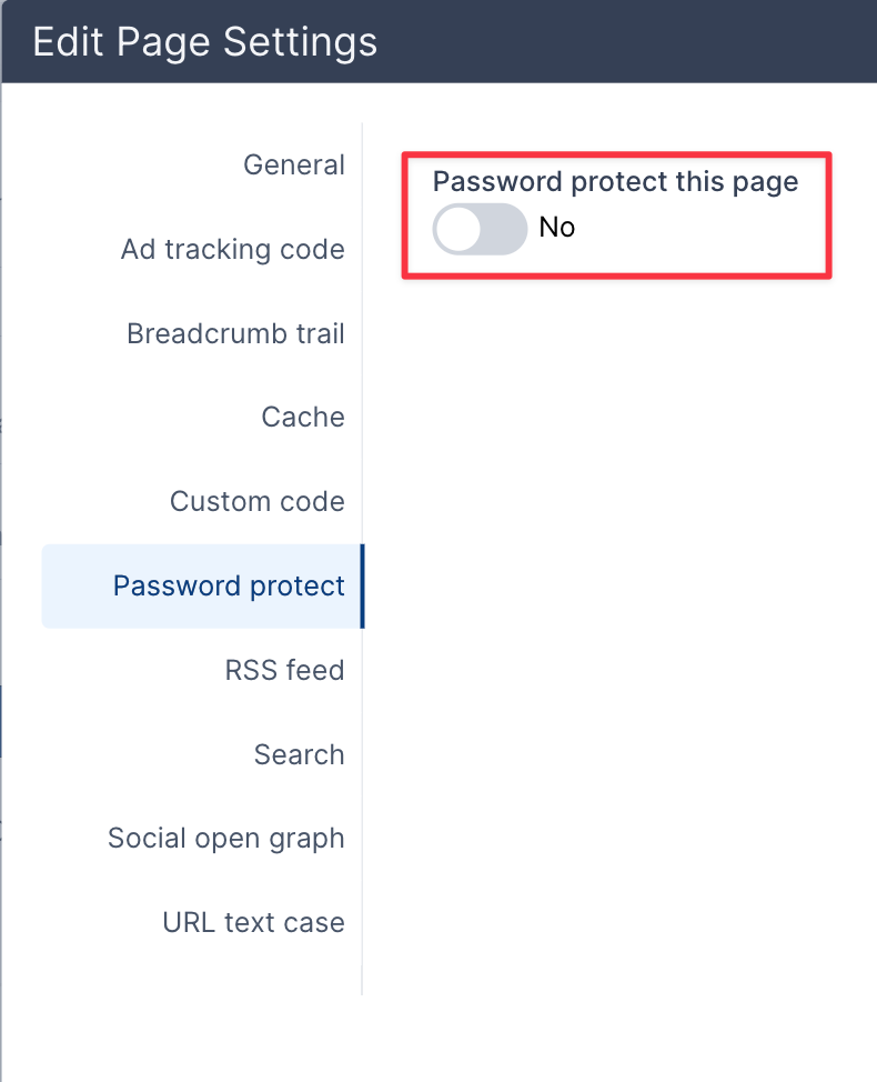 Password Protect
