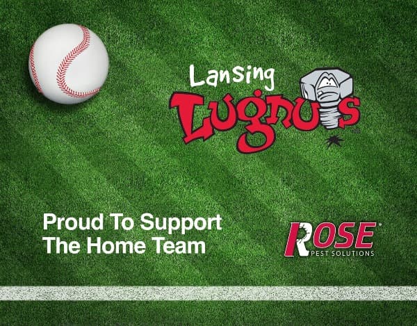 lansing lugnut logo on turf. Proud to support the home team