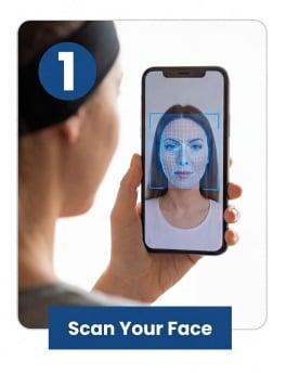 scan your face with the app