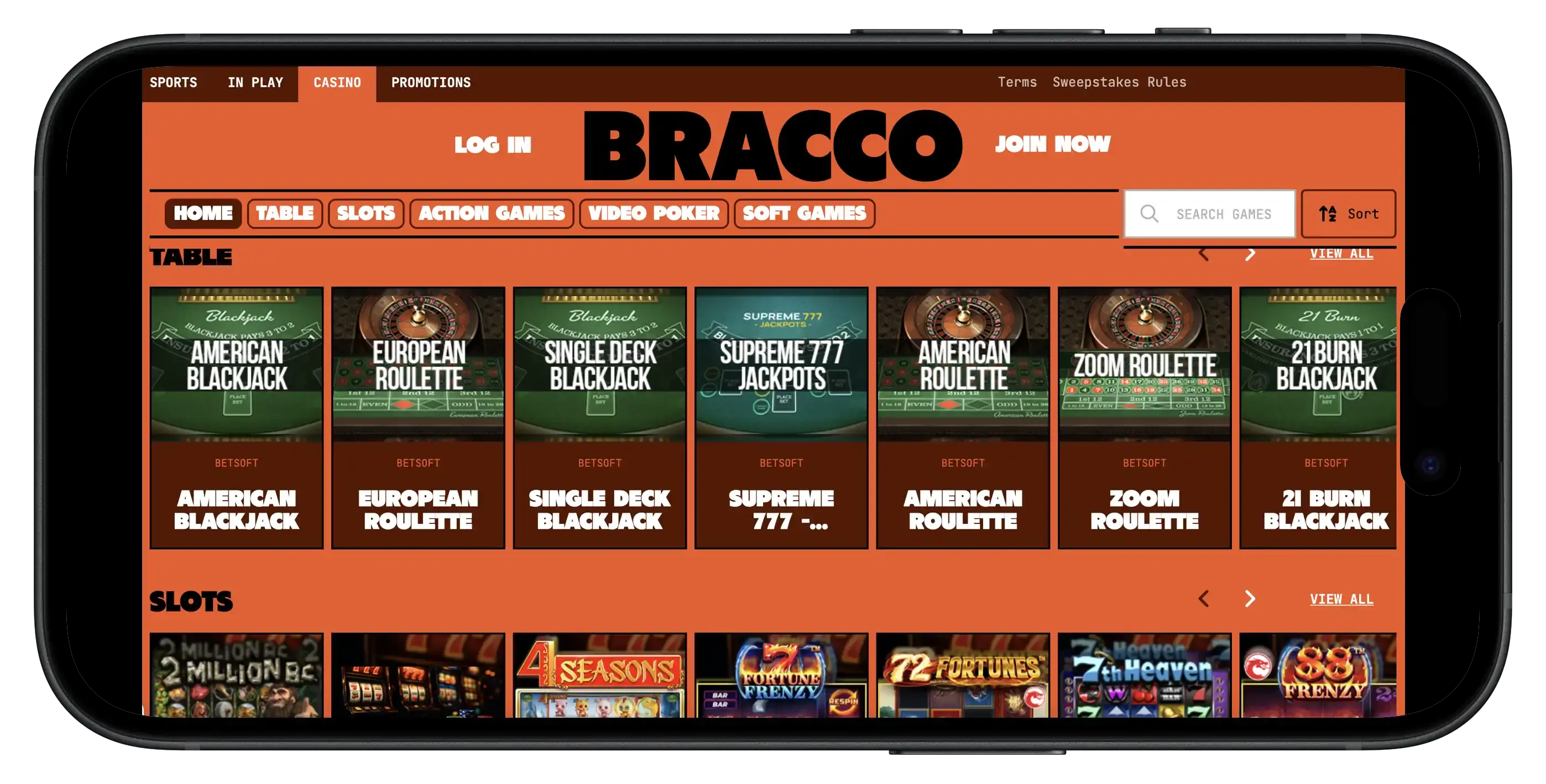 PlayBracco Games on mobile.