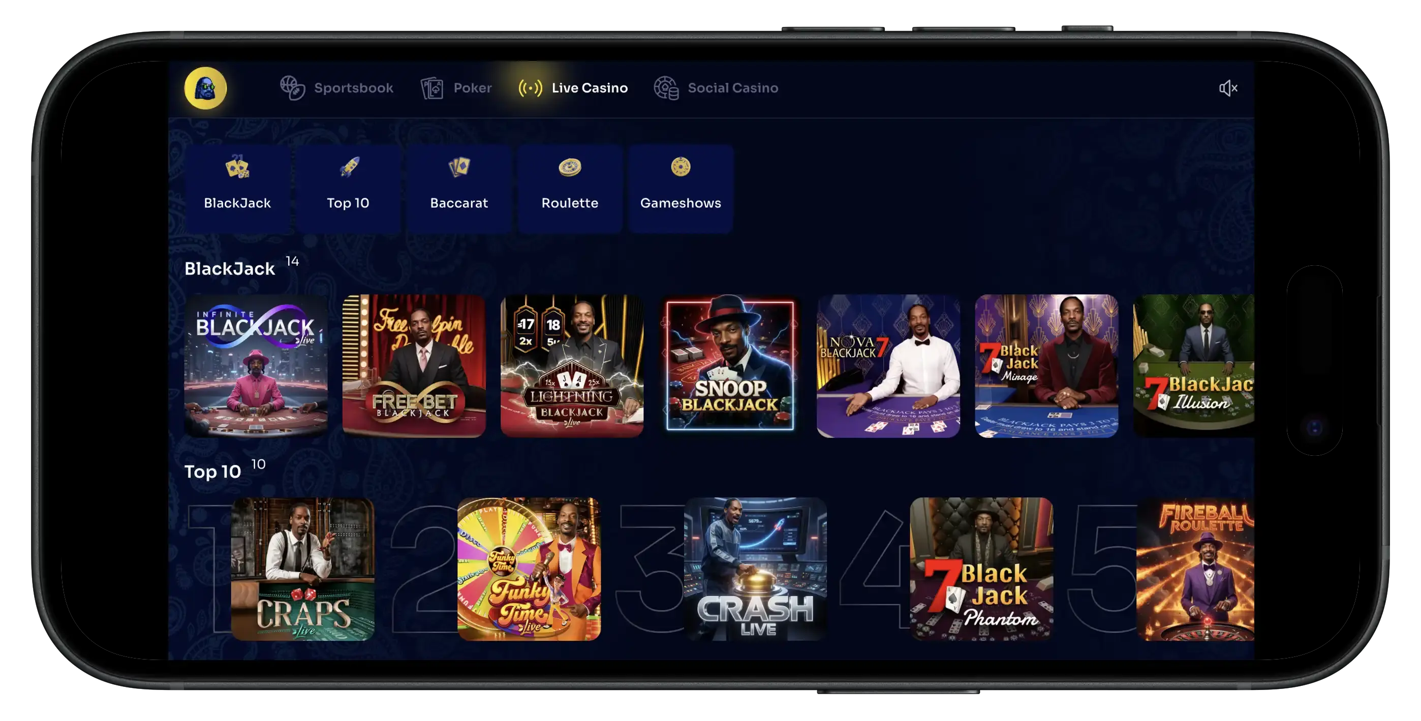 Dogg House Casino Games on mobile.