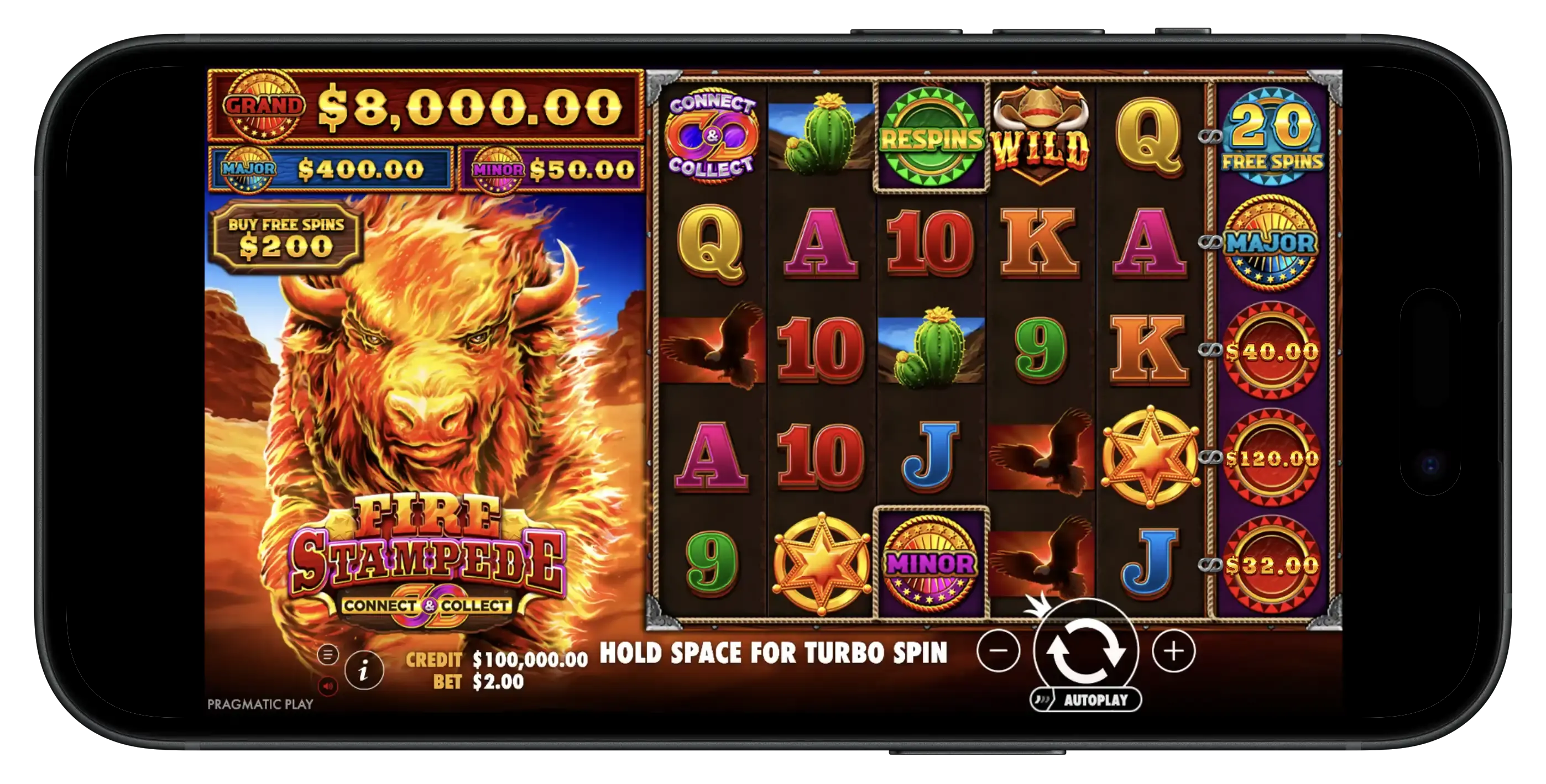 Fire Stampede at Zula Casino on mobile.