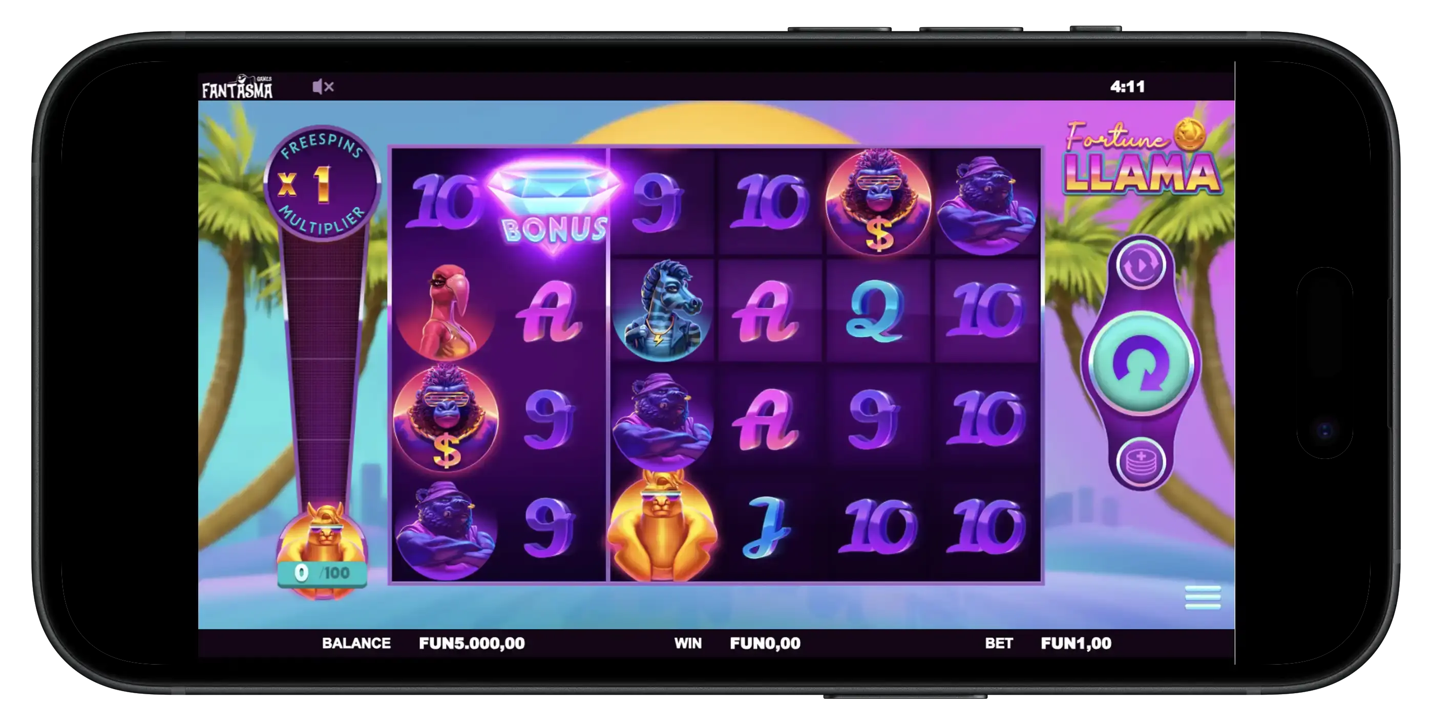 Fortune Llama at Zula Casino on mobile.