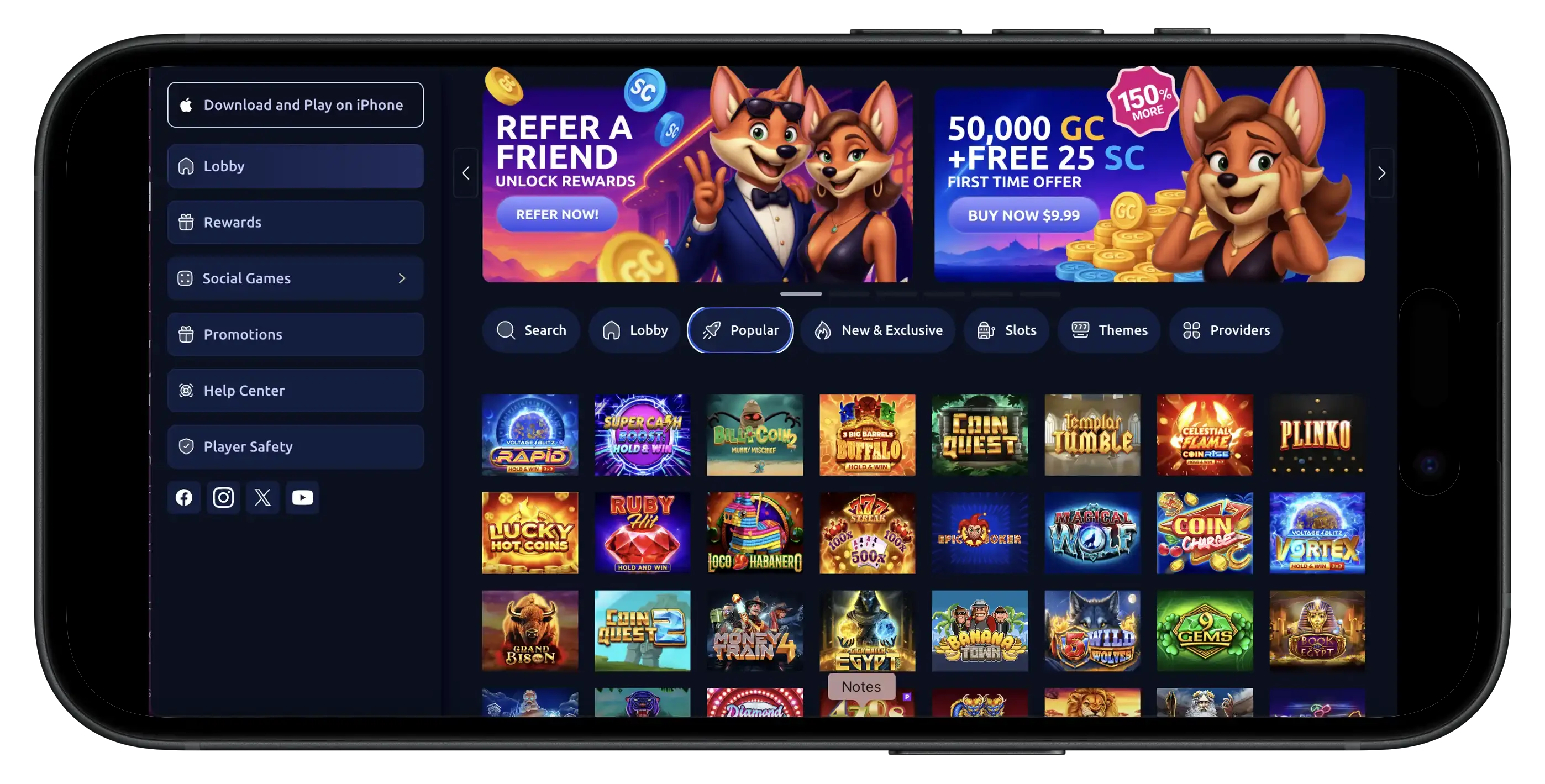 LuckyStake Casino Games on mobile.