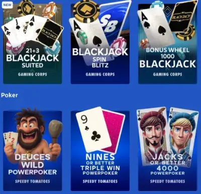 SpinBlitz Table & Card Games