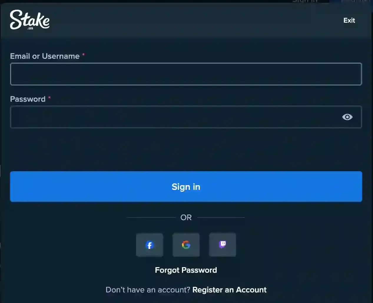 Stake.us Casino Login Methods