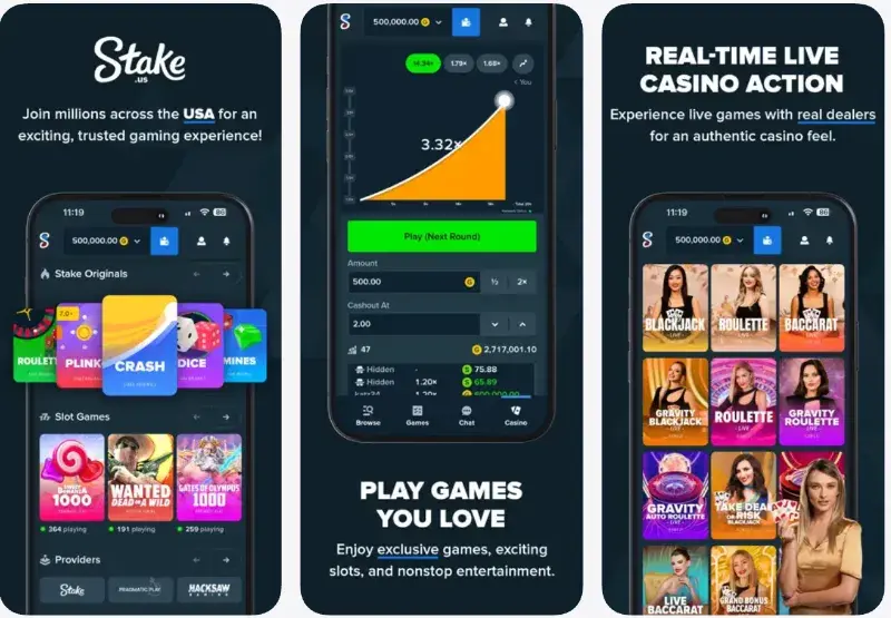 Stake.us Mobile App