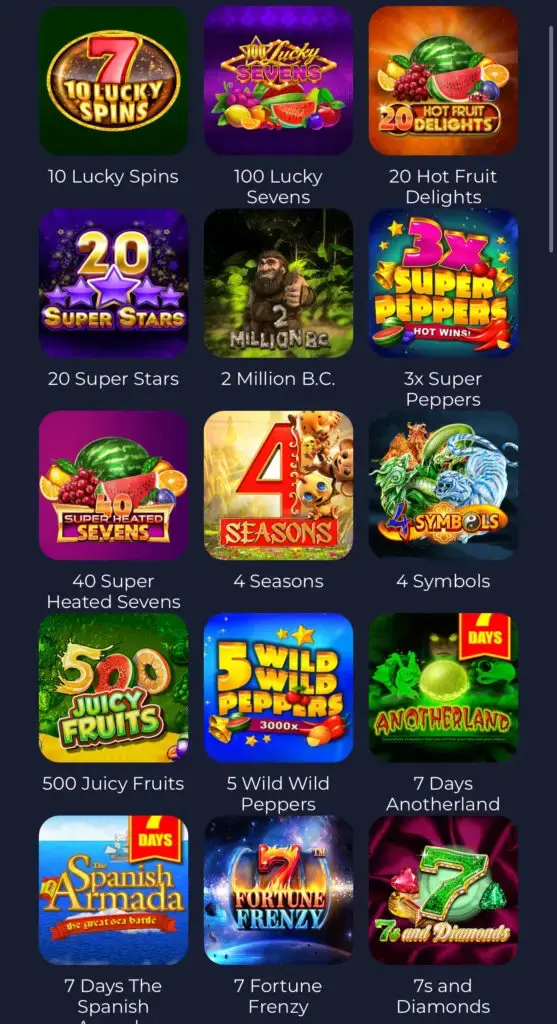 SWEEPTASTIC CASINO GAMES