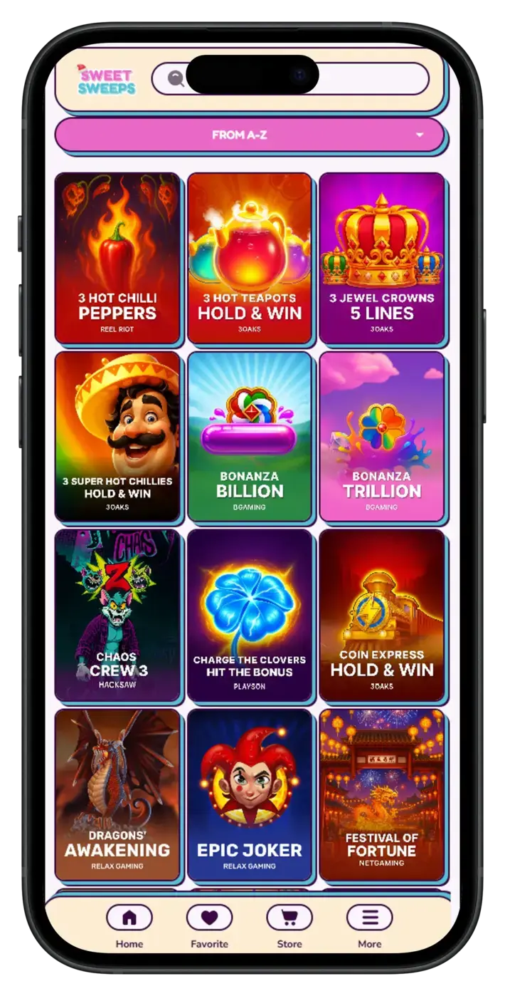 Sweet Sweeps Casino Mobile