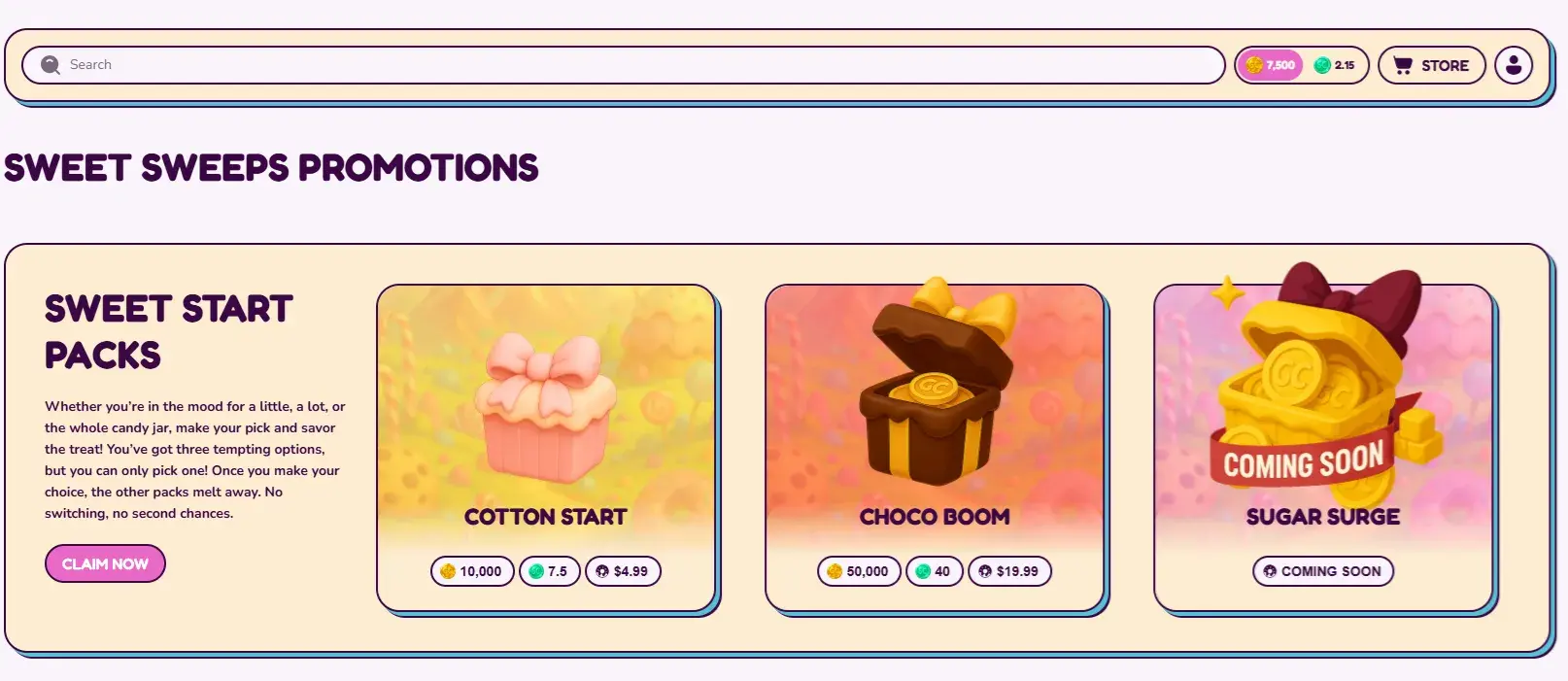 Sweet Sweeps Casino Promos