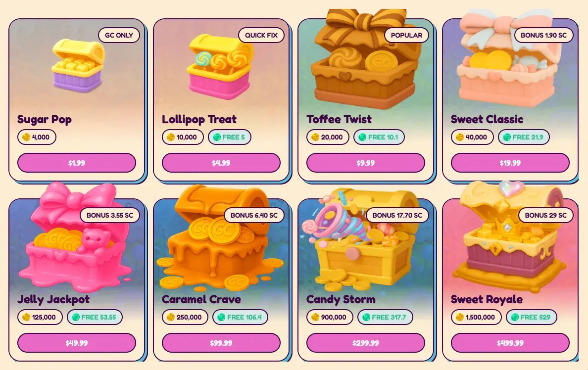 Sweet Sweeps Purchases